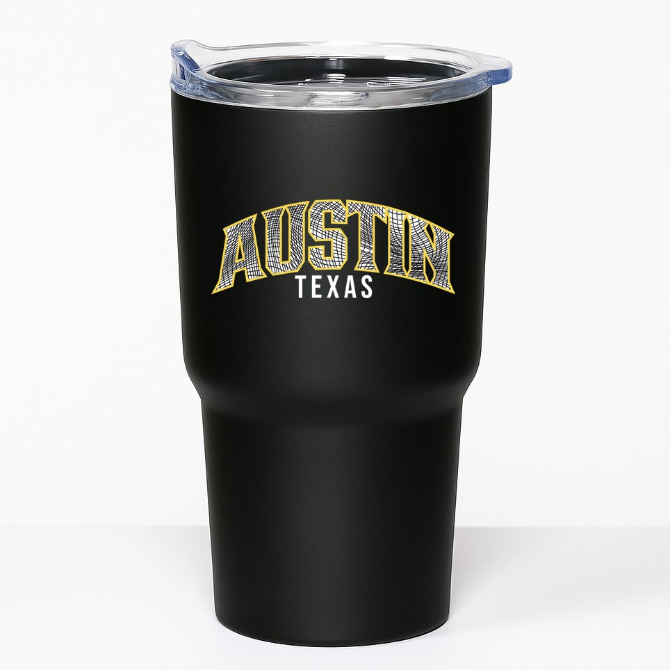 Austin Texas College Font Tumbler