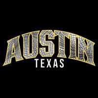 Austin Texas College Font Cropped Pullover Crew
