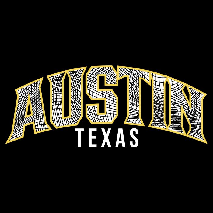 Austin Texas College Font Cropped Pullover Crew