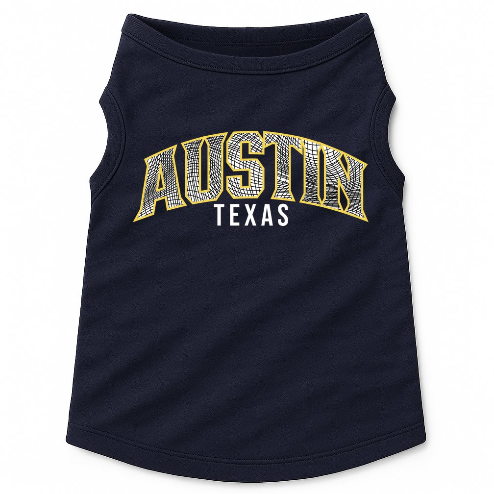 Austin Texas College Font Doggie Tank