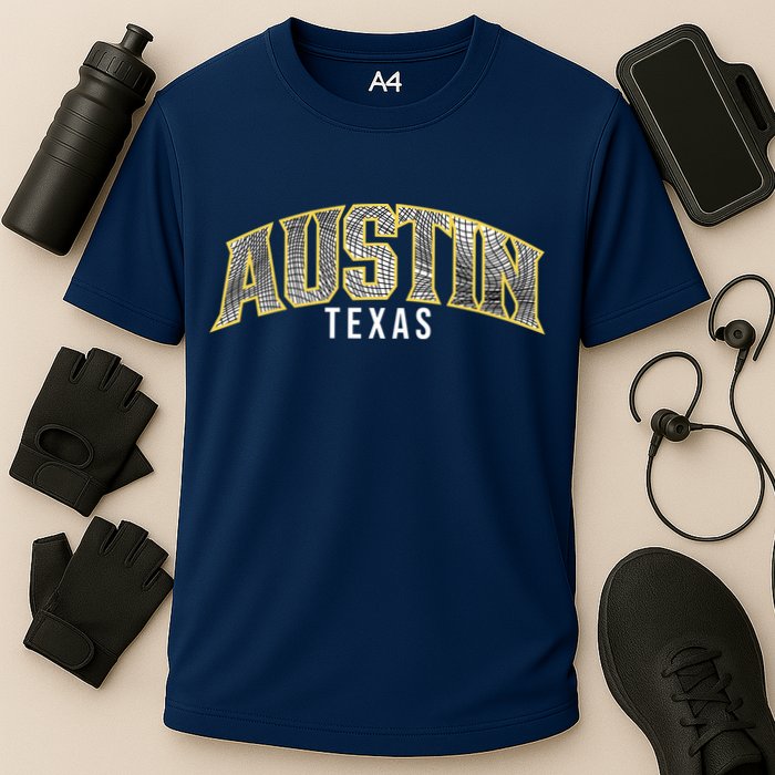 Austin Texas College Font Cooling Performance Crew T-Shirt