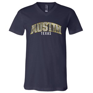 Austin Texas College Font V-Neck T-Shirt