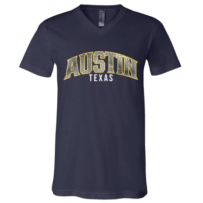 Austin Texas College Font V-Neck T-Shirt