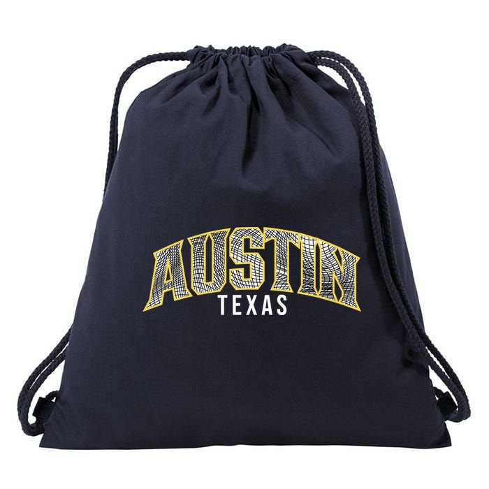 Austin Texas College Font Drawstring Bag