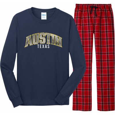 Austin Texas College Font Long Sleeve Pajama Set