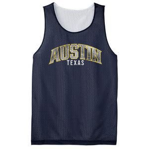 Austin Texas College Font Mesh Reversible Basketball Jersey Tank