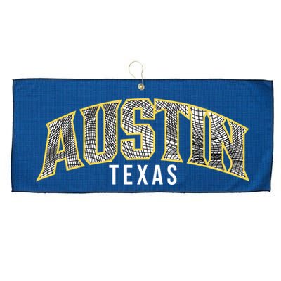 Austin Texas College Font Large Microfiber Waffle Golf Towel