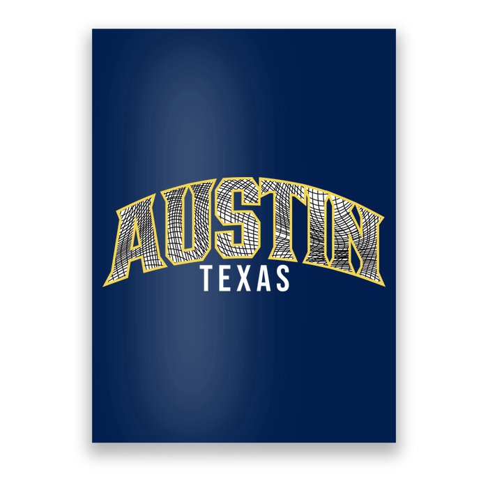 Austin Texas College Font Poster
