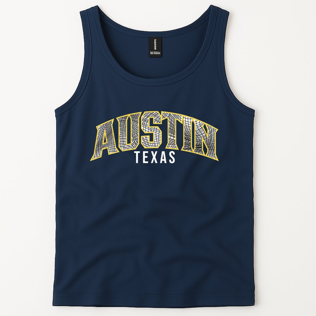 Austin Texas College Font Tank Top