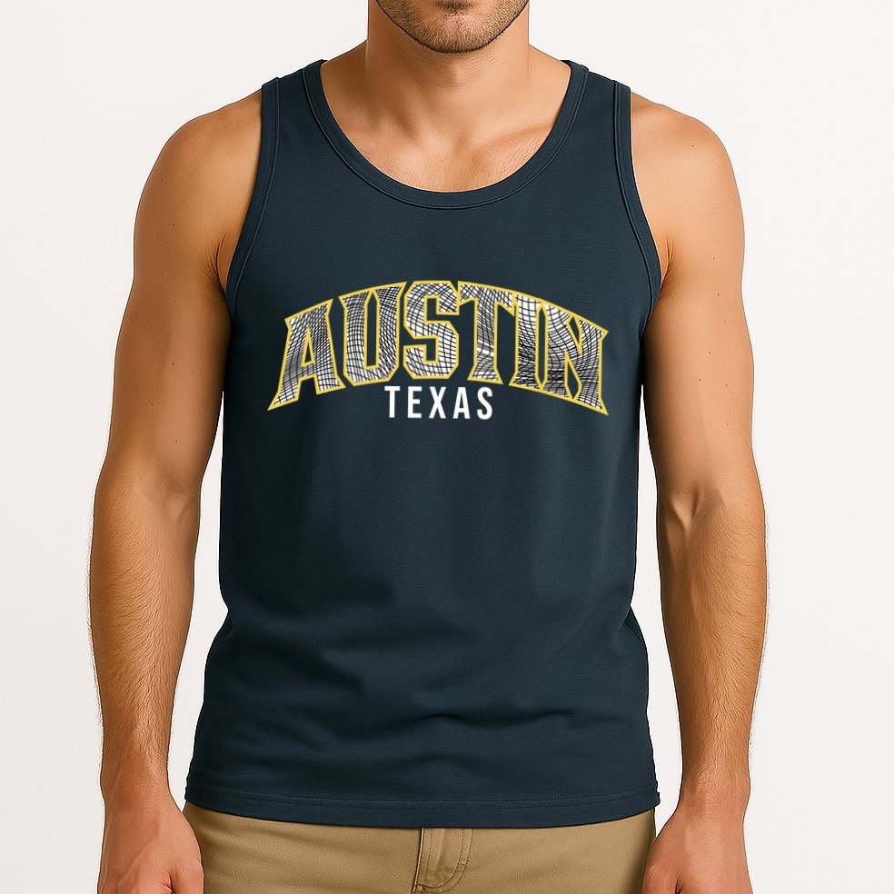 Austin Texas College Font Tank Top