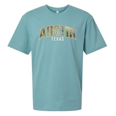 Austin Texas College Font Sueded Cloud Jersey T-Shirt