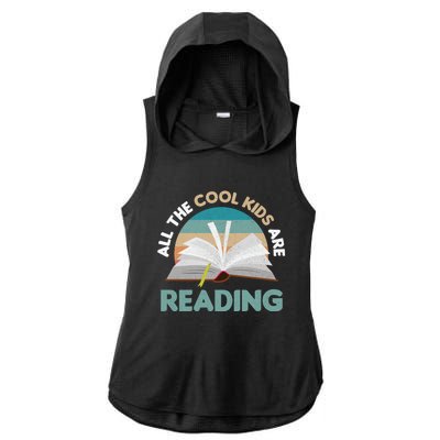 All The Cool Are Reading Read Books Reader Funny Gift Ladies PosiCharge Tri-Blend Wicking Draft Hoodie Tank