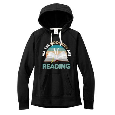 All The Cool Are Reading Read Books Reader Funny Gift Women's Fleece Hoodie