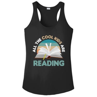 All The Cool Are Reading Read Books Reader Funny Gift Ladies PosiCharge Competitor Racerback Tank