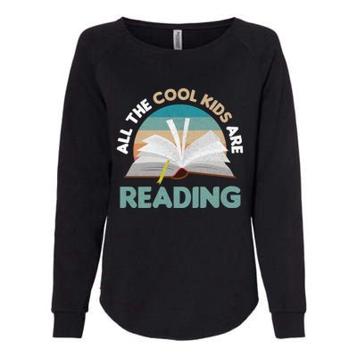 All The Cool Are Reading Read Books Reader Funny Gift Womens California Wash Sweatshirt