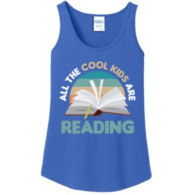 All The Cool Are Reading Read Books Reader Funny Gift Ladies Essential Tank