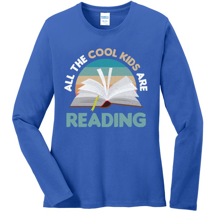 All The Cool Are Reading Read Books Reader Funny Gift Ladies Long Sleeve Shirt