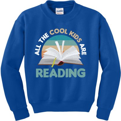 All The Cool Are Reading Read Books Reader Funny Gift Kids Sweatshirt