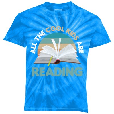 All The Cool Are Reading Read Books Reader Funny Gift Kids Tie-Dye T-Shirt