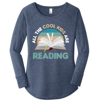 All The Cool Are Reading Read Books Reader Funny Gift Women's Perfect Tri Tunic Long Sleeve Shirt