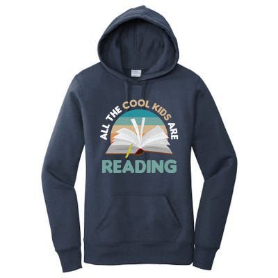 All The Cool Are Reading Read Books Reader Funny Gift Women's Pullover Hoodie