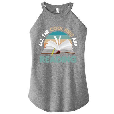 All The Cool Are Reading Read Books Reader Funny Gift Women's Perfect Tri Rocker Tank