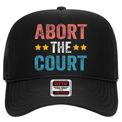 Abort the court 4th Of July High Crown Mesh Back Trucker Hat