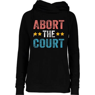 Abort the court 4th Of July Womens Funnel Neck Pullover Hood