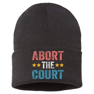 Abort the court 4th Of July Sustainable Knit Beanie