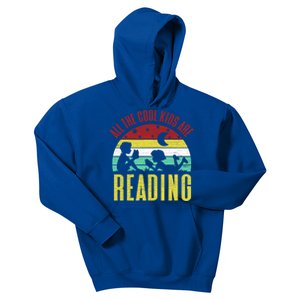 All The Cool Are Reading Teacher Gift Kids Hoodie