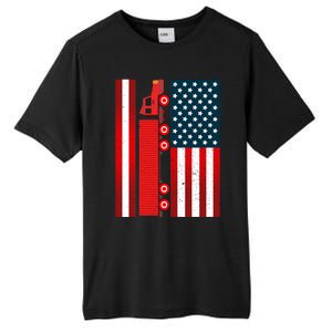 American Trucker Cool Gift Usa Big Rig Semi Trailer Truck Driver Great Gift Tall Fusion ChromaSoft Performance T-Shirt