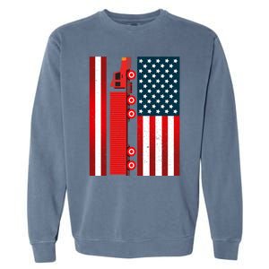 American Trucker Cool Gift Usa Big Rig Semi Trailer Truck Driver Great Gift Garment-Dyed Sweatshirt