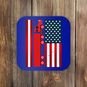 American Trucker Cool Gift Usa Big Rig Semi Trailer Truck Driver Great Gift Coaster