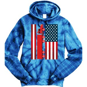 American Trucker Cool Gift Usa Big Rig Semi Trailer Truck Driver Great Gift Tie Dye Hoodie