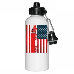 American Trucker Cool Gift Usa Big Rig Semi Trailer Truck Driver Great Gift Aluminum Water Bottle