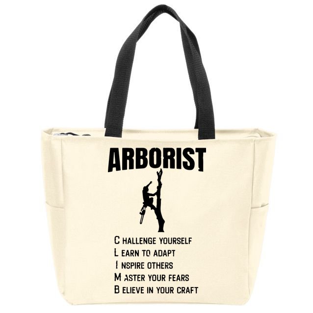 Arborist Tree Climber Lumberjack Zip Tote Bag