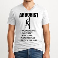 Arborist Tree Climber Lumberjack V-Neck T-Shirt