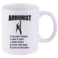 Arborist Tree Climber Lumberjack 11oz C Handle Ceramic Mug