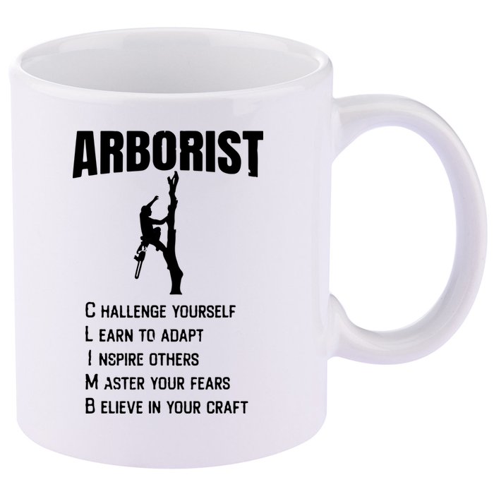 Arborist Tree Climber Lumberjack 11oz C Handle Ceramic Mug