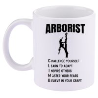 Arborist Tree Climber Lumberjack 11oz C Handle Ceramic Mug