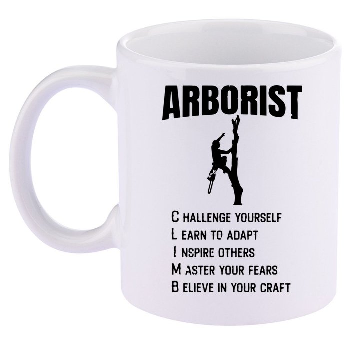 Arborist Tree Climber Lumberjack 11oz C Handle Ceramic Mug
