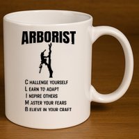 Arborist Tree Climber Lumberjack 11oz C Handle Ceramic Mug