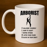 Arborist Tree Climber Lumberjack 11oz C Handle Ceramic Mug