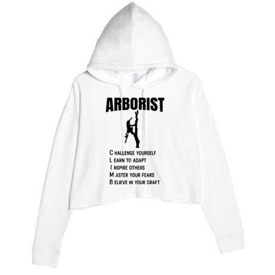 Arborist Tree Climber Lumberjack Crop Fleece Hoodie