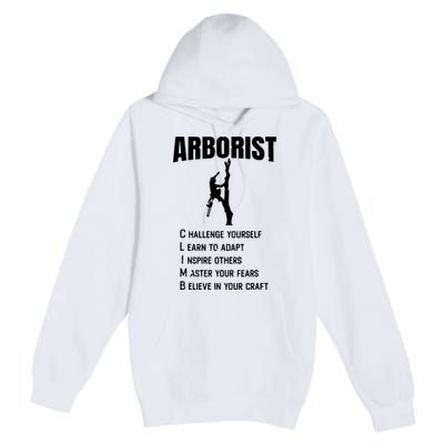 Arborist Tree Climber Lumberjack Premium Pullover Hoodie