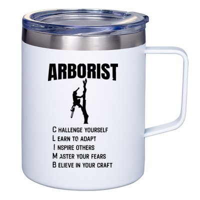 Arborist Tree Climber Lumberjack 12oz Stainless Steel Coffee Mug
