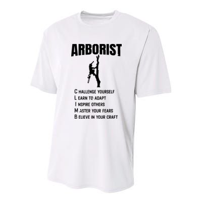 Arborist Tree Climber Lumberjack Youth Performance Sprint T-Shirt