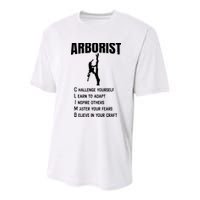 Arborist Tree Climber Lumberjack Youth Performance Sprint T-Shirt
