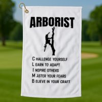 Arborist Tree Climber Lumberjack Golf Towel