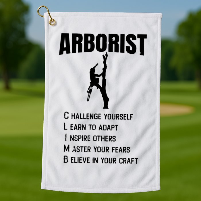 Arborist Tree Climber Lumberjack Golf Towel